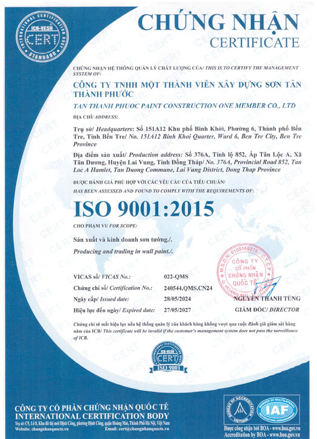 Chứng nhận ISO 9001:2015